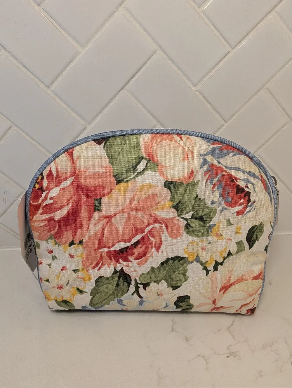 NWT Floral Cottagecore Cosmetic Pouch Trio Set Farmhouse Travel Gardencore Coast